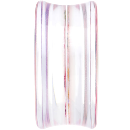 24mm Acrylic Pink Grandma's Wallpaper Flowered Saddle Plug