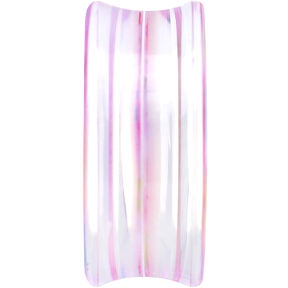 34mm Acrylic Pink Multicolored Flower Power Saddle Plug