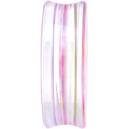 46mm Acrylic Pink Multicolored Flower Power Saddle Plug