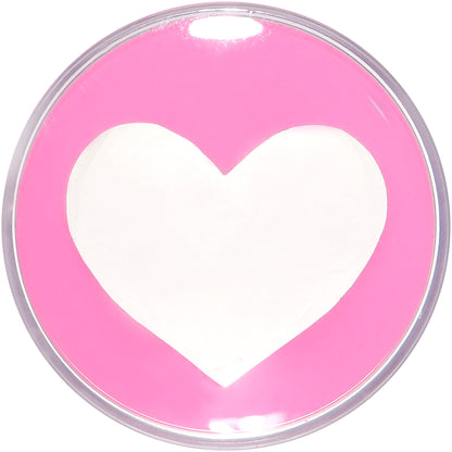 18mm Clear Pink Acrylic Adoring Heart Saddle Plug