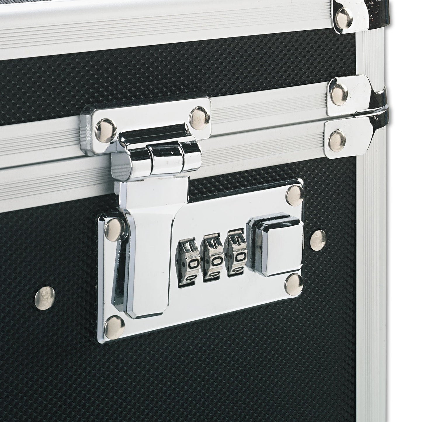 Vaultz Locking Mobile File Chest, Letter/Legal Files, 17.5" x 15.5" x 14.5", Black/Chrome