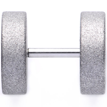 16G Silver Sandblasted Steel Cheater Plug Set