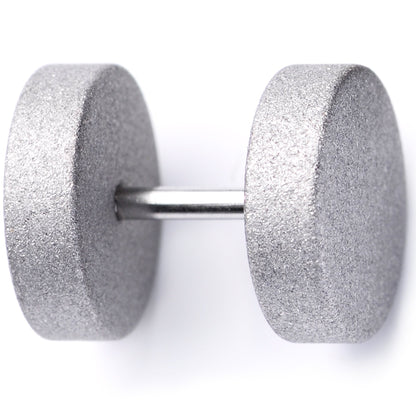 16G Silver Sandblasted Steel Cheater Plug Set