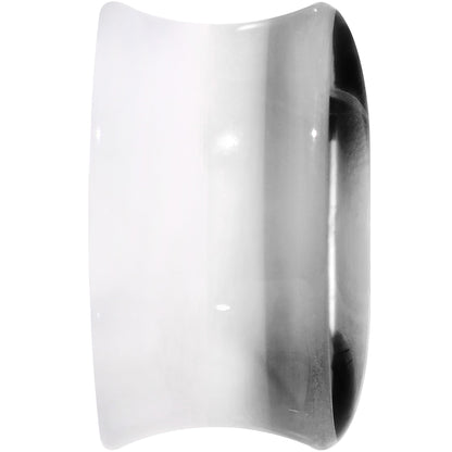 5/8 White Black Acrylic Adoring Heart Saddle Plug
