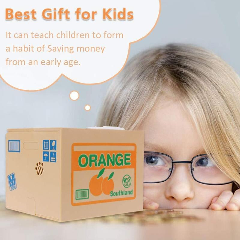 Barelove Kids Piggy Bank, ATM Coin Cash Money Counter Saving Can, Stealing Cute Mokey Electronic Smart Voice Prompt Piggy Bank Safe Locks, Great Gift Fot Boys & Girls