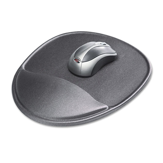 Kelly Computer Supply Mouse Pad with Wrist Rest, 8.75 x 10.75, Slate