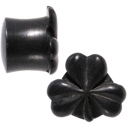 5/8 Organic Arang Wood Shamrock Single Flare Plug Set