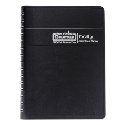 House of Doolittle Memo Size Daily Appointment Book with 15-Minute Schedule, 8 x 5, Black Cover, 12-Month (Jan to Dec): 2023