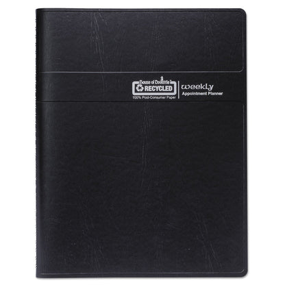 House of Doolittle Recycled Weekly Appointment Book, 8 x 5, Black Cover, 12-Month (Jan to Dec): 2023