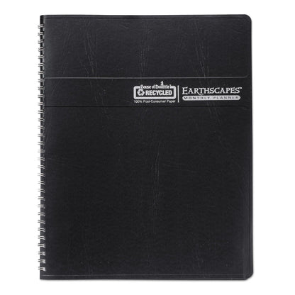 House of Doolittle Earthscapes Recycled Ruled Monthly Planner, Landscapes Color Photos, 11 x 8.5, Black Cover, 14-Month (Dec-Jan): 2022-2024