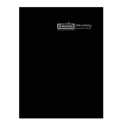 House of Doolittle Recycled Ruled 14-Month Planner with Stitched Leatherette Cover, 11 x 8.5, Black Cover, 14-Month (Dec to Jan): 2022 to 2024