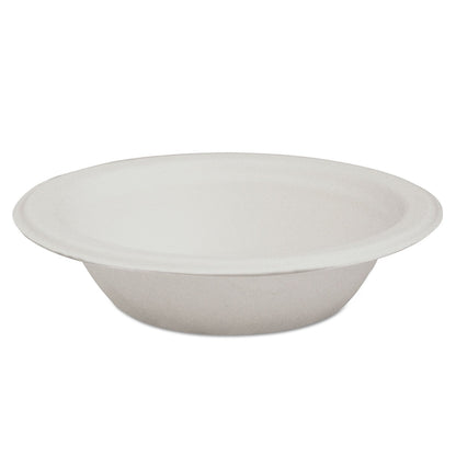 Eco-Products Renewable and Compostable Sugarcane Bowls, 12 oz, Natural White, 50/Pack, 20 Packs/Carton
