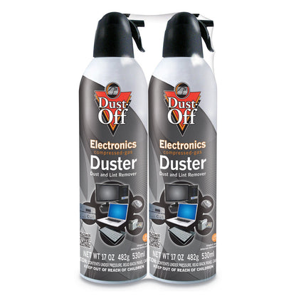 Dust-Off Disposable Compressed Air Duster, 17 oz Can, 2/Pack