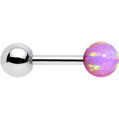 16G 1/4 Steel Pink Imitation Opal Ball Cartilage Earring