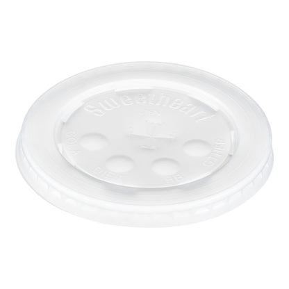 Dart Polystyrene Cold Cup Lids, Fits 12 oz to 24 oz Cups, Translucent, 125/Pack, 16 Packs/Carton