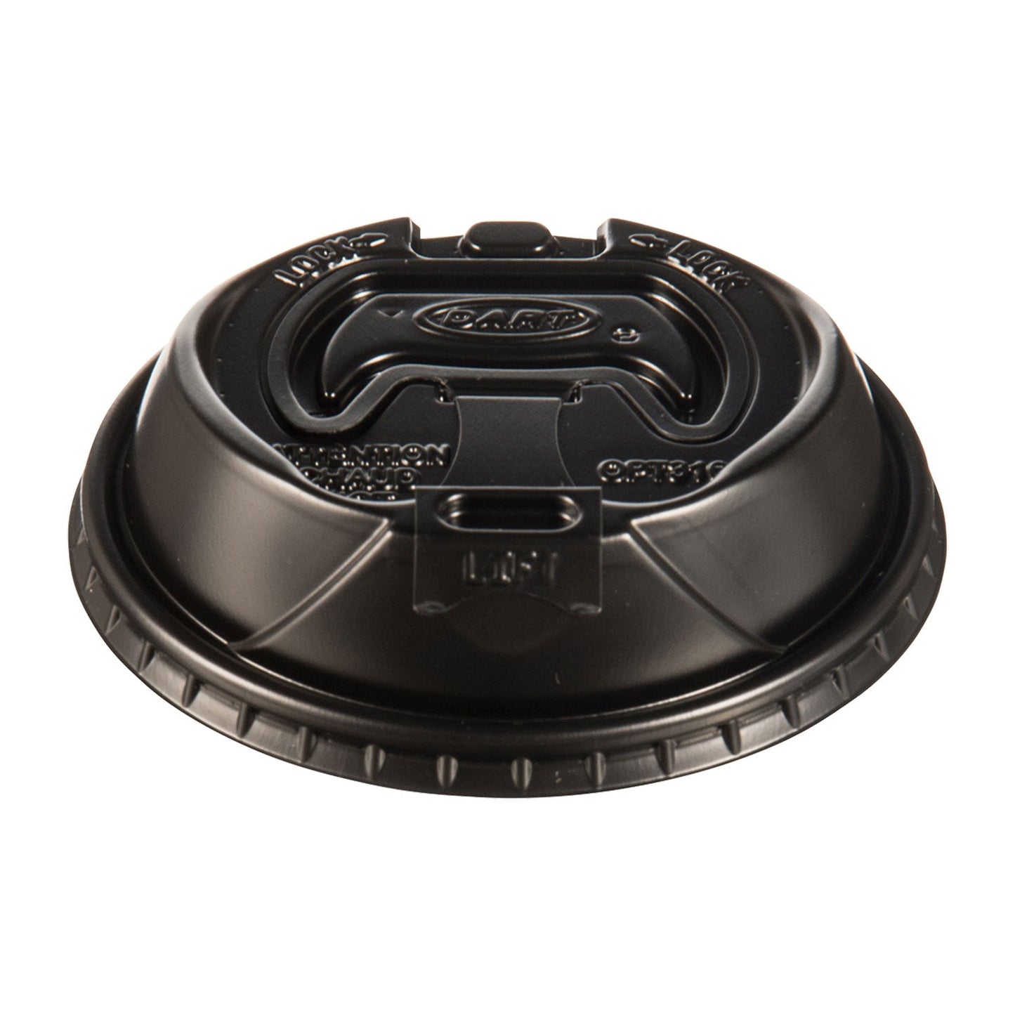 Dart Optima Reclosable Lids for Paper Hot Cups, Fits 10 oz to 24 oz Cups, Black, 1,000/Carton