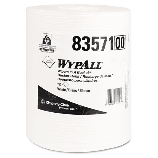 WypAll X70 Wipers in a Bucket Refills, No Bucket, 13 x 10, White, 220/Rolls, 3 Rolls/Carton