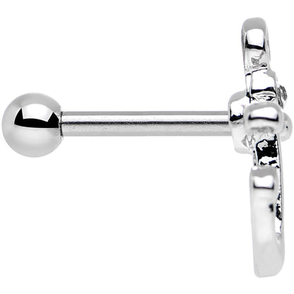 16G 1/4 Clear Gem Settle Down Anchor Cartilage Earring