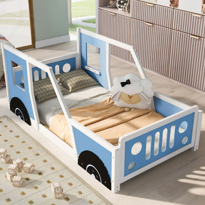 Classic Car Shaped Platform Bed With Wheels