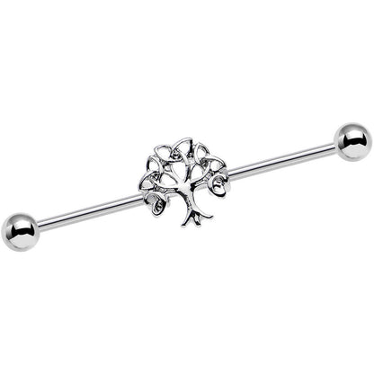 14G Celtic Trinity Knot Tree of Life Industrial Barbell 38mm