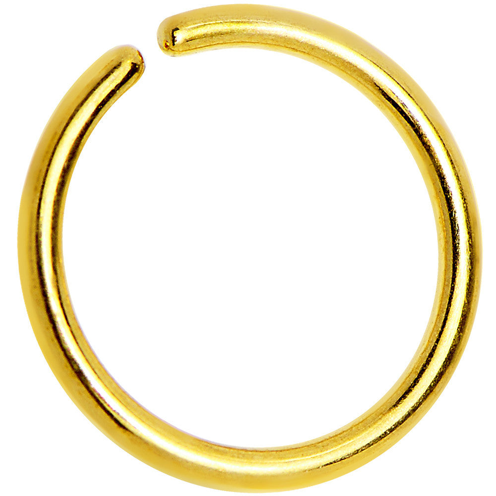 18G 5/16 Gold IP Annealed Steel Seamless Circular Ring