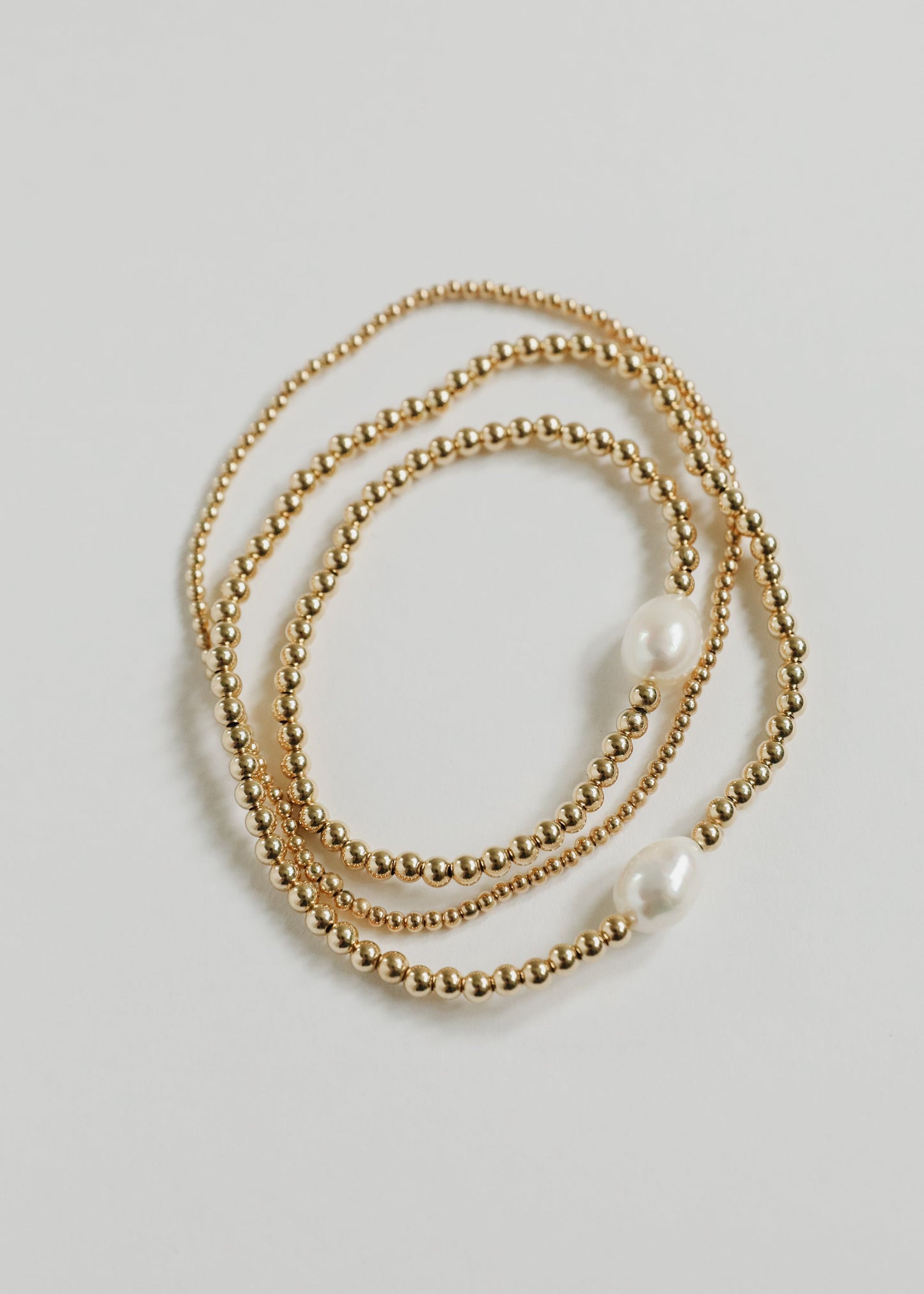 Natural Pearl + 14k Gold Filled Beaded || Anklet or Bracelet