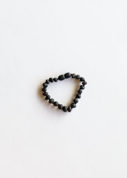 Raw Black Baltic Sea Amber || Bracelet Set