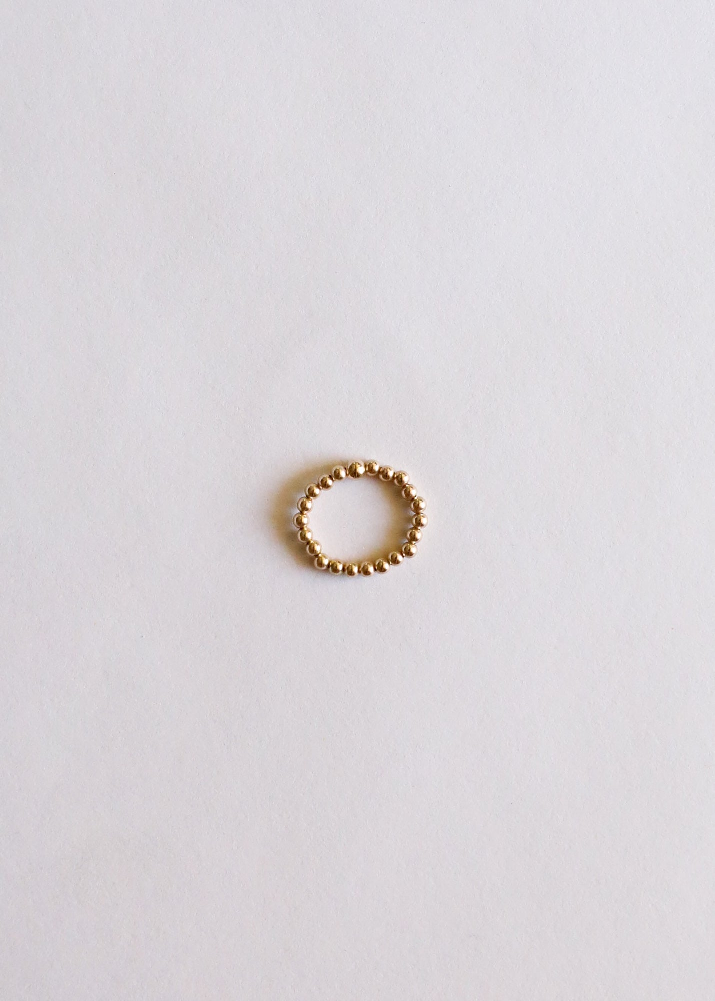 Raw Honey Baltic Amber + 14K Gold Filled || Beaded Ring Stack