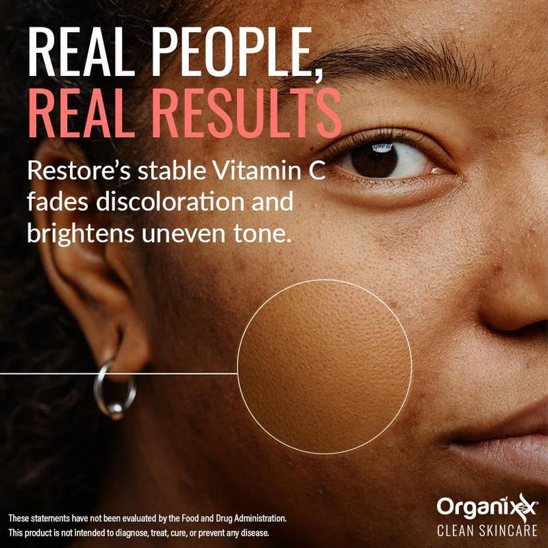 ORGANIXX Restore Vitamin C Serum with Hyaluronic Acid & Organic Vitamin E for Brighter & Smoother Skin 30Ml