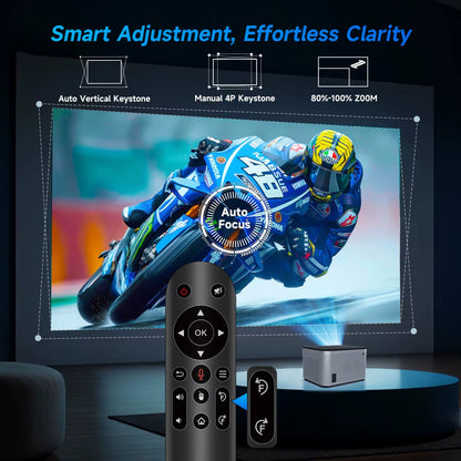 Ultimate 4K Smart Projector with Android 11, 580ANSI Brightness, Full HD 1920x1080, Wifi6 & BT5.0 - Voice Control Home Theater Experience