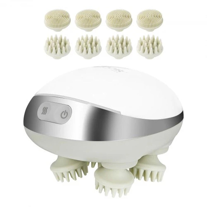 Rechargeable VEVOR Electric Scalp Massager with Heat - Waterproof Head Relaxation Tool