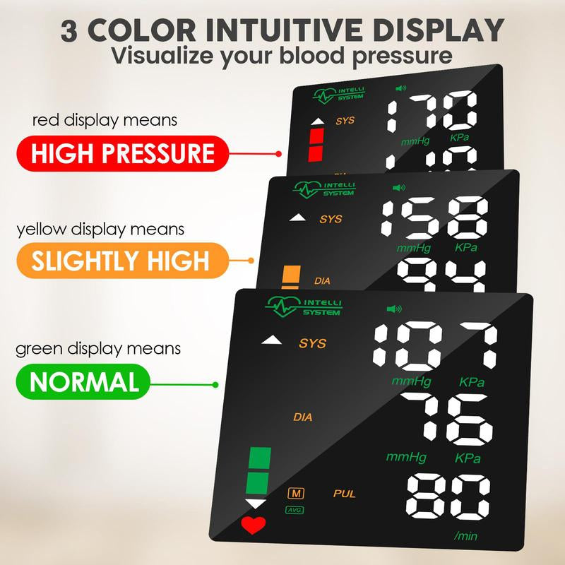 Rechargeable Wrist Blood Pressure with LED Touch Screen, Voice Broadcast,Accurate Home BP Tracking Made Simple,5.3 - 7.6 Inches