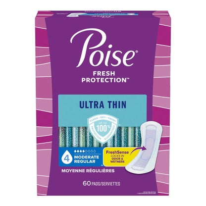 Poise® Ultra Thin Moderate Bladder Control Pad, Regular Length 51397