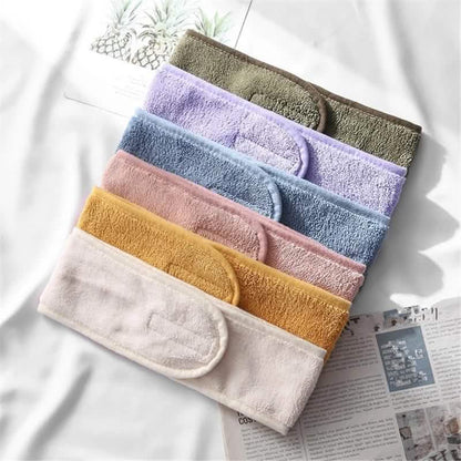6-Pieces: Women's Face Wash Bath Makeup Hairband
