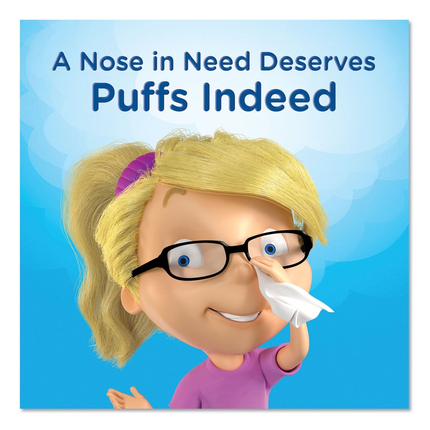 Puffs Ultra Soft Facial Tissue, 2-Ply, White, 56 Sheets/Box, 4 Boxes/Pack