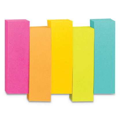 Post-it Page Flag Markers, Assorted Brights, 100 Flags/Pad, 5 Pads/Pack