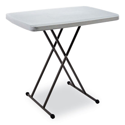 Iceberg IndestrucTable Classic Personal Folding Table, 30w x 20d x 25 to 28h, Charcoal