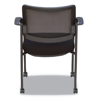 Alera IV Series Guest Chairs, Mesh Back, Fabric Seat, 25.19" x 23.62" x 32.28", Black, 2/Carton