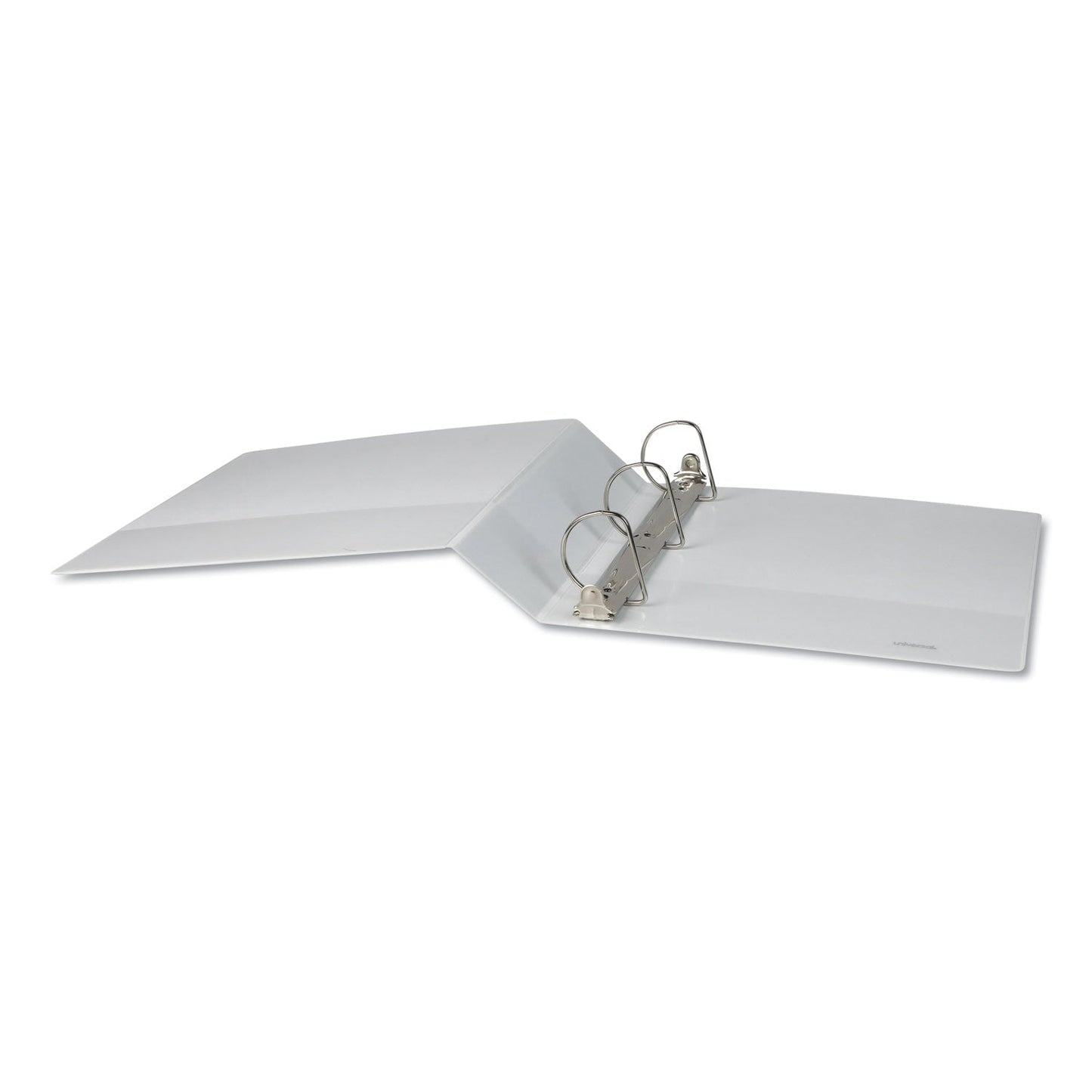 Universal Slant D-Ring View Binder, 3 Rings, 2" Capacity, 11 x 8.5, White, 4/Pack