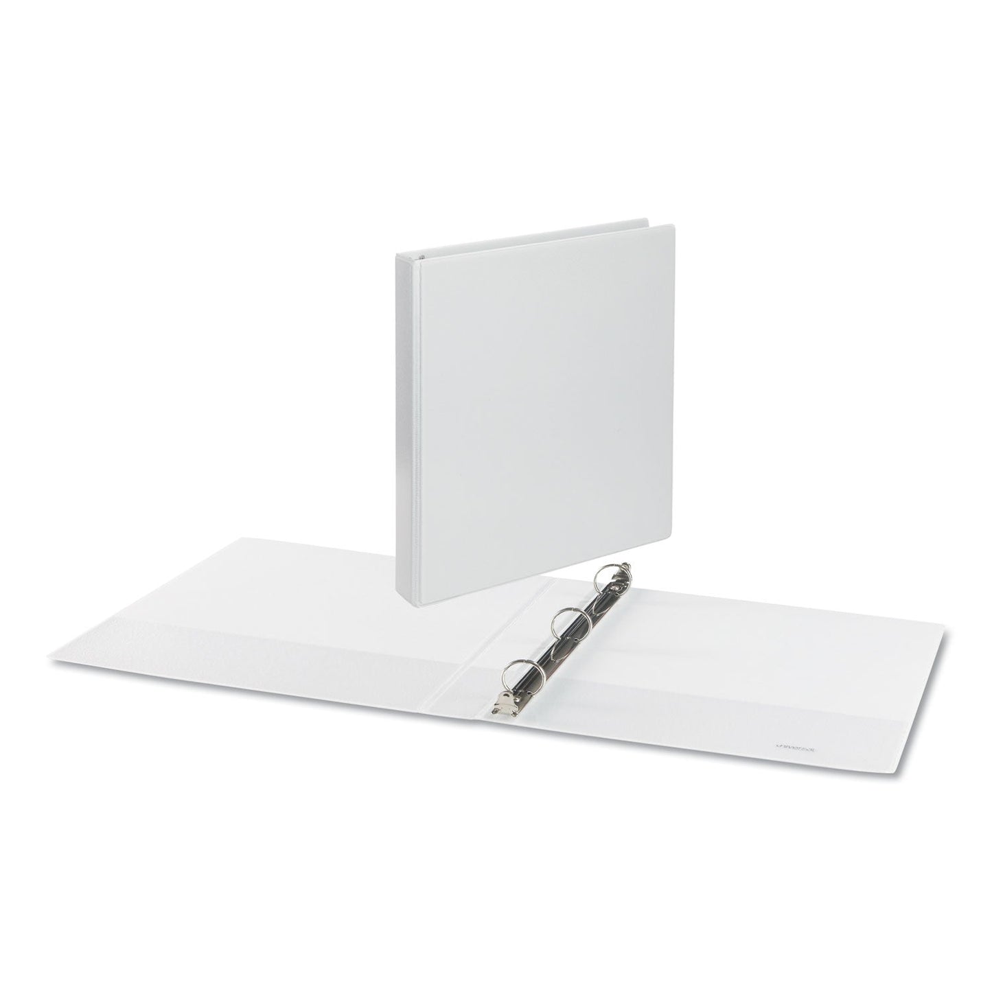 Universal Deluxe Round Ring View Binder, 3 Rings, 1" Capacity, 11 x 8.5, White