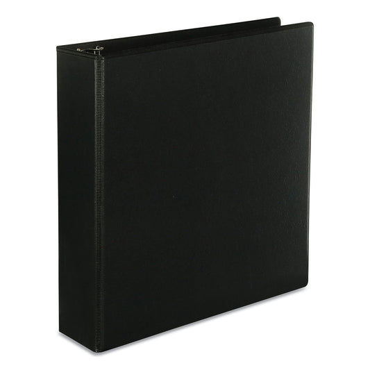 Universal Slant D-Ring View Binder, 3 Rings, 2" Capacity, 11 x 8.5, Black