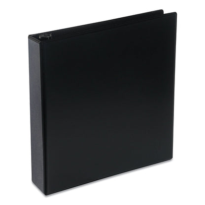 Universal Deluxe Round Ring View Binder, 3 Rings, 2" Capacity, 11 x 8.5, Black