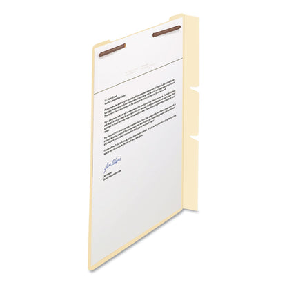 Smead Self-Adhesive Folder Dividers for Top/End Tab Folders with 2-Prong Fasteners, Letter Size, Manila, 100/Box
