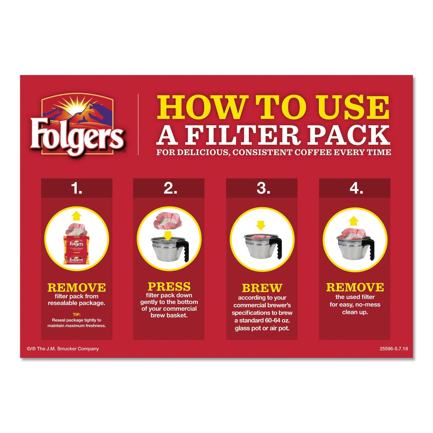 Folgers Coffee Filter Packs, Special Roast, 0.8 oz, 40/Carton