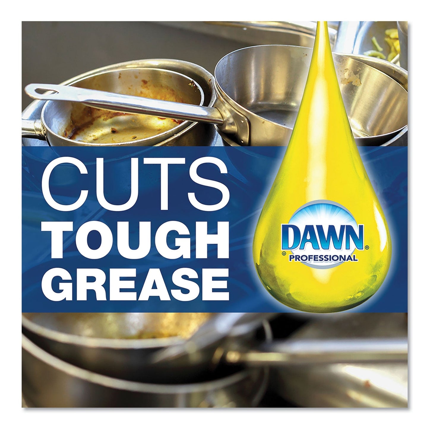 Dawn Manual Pot/Pan Dish Detergent, Lemon, 4/Carton