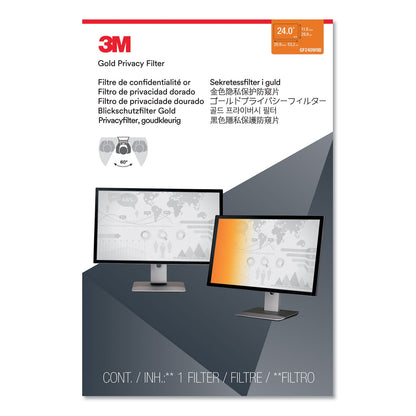 3M Gold Frameless Privacy Filter For 24" Widescreen Monitor, 16:9 Aspect Ratio