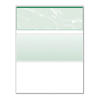 DocuGard Standard Security Check, 11 Features, 8.5 x 11, Green Marble Top, 500/Ream