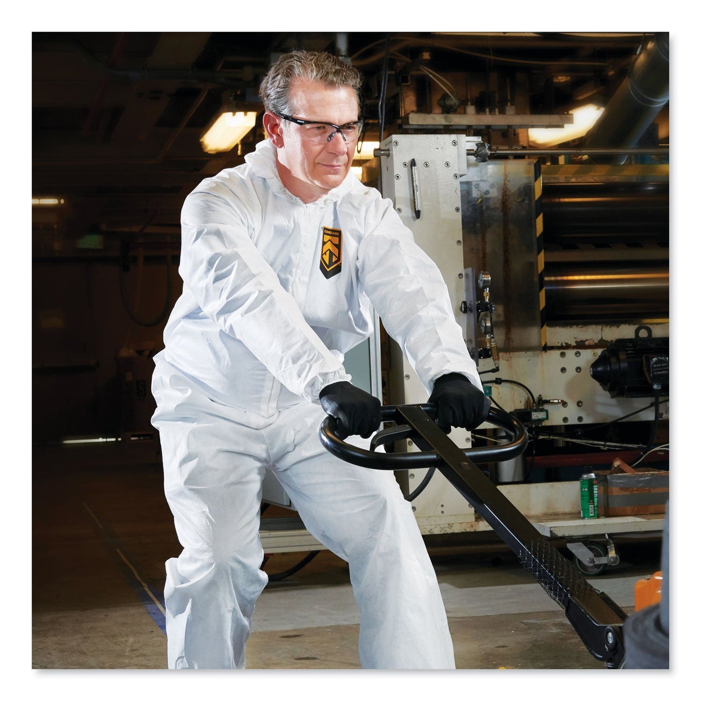 KleenGuard A40 Elastic-Cuff, Ankle, Hood and Boot Coveralls, X-Large, White, 25/Carton