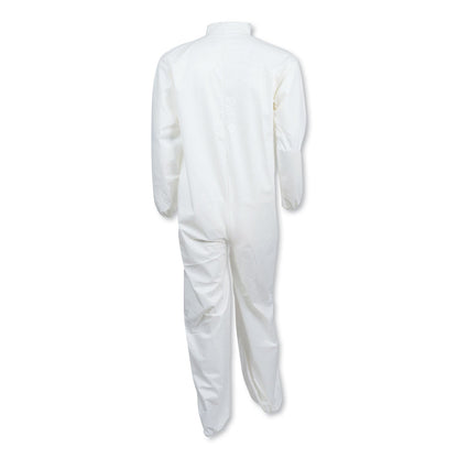 KleenGuard A40 Elastic-Cuff and Ankles Coveralls, White, Large, 25/Carton