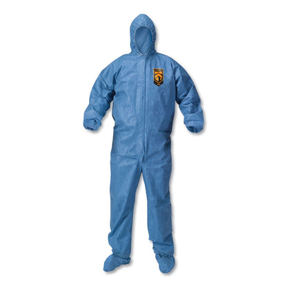 KleenGuard A60 Blood and Chemical Splash Protection Coveralls, X-Large, Blue, 24/Carton